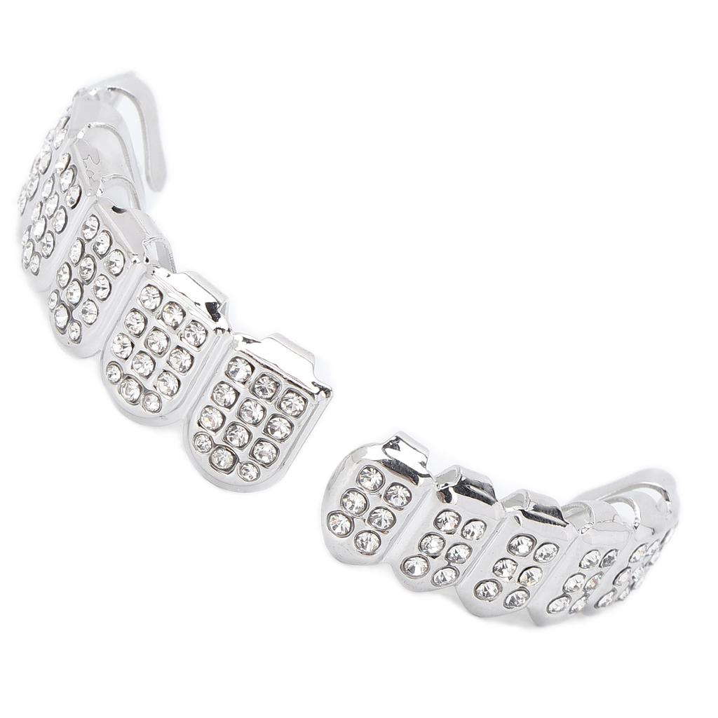 Fashionable Gold Plated Hip Hop Teeth Set Alloy Unisex Rapper Costume Teeth Accessories