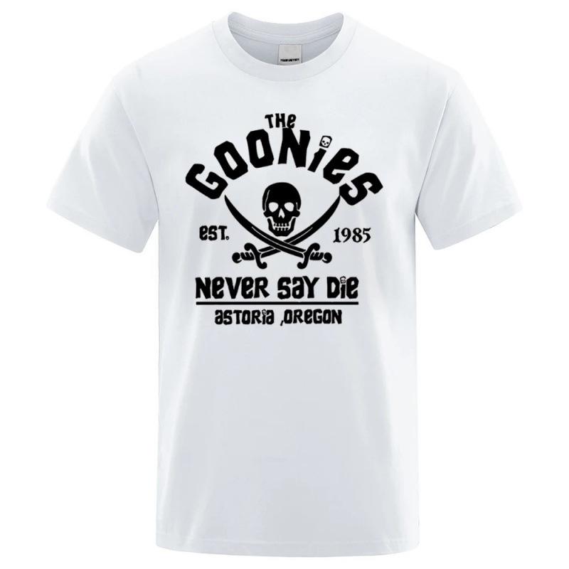 Hip hop men Oregon Pirate Flag never says summer casual fashion breathable men's cotton short sleeve top T-shirt