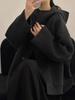Ning Pai Women's Double-Sided Wool Coat 2026: Elegant Hooded Korean Style for Fall/Winter