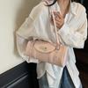 Urban Minimalist Bowling Handbag Women's Commuter Shoulder Crossbody Bag Stylish Chic Summer 2026 Synthetic Leather Pillow Bags