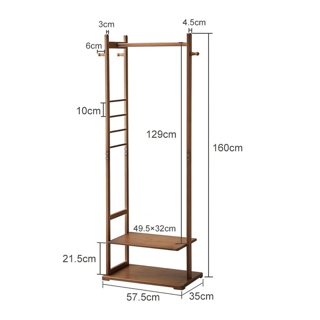 NAYIV Wooden Clothes Entryway Coat 57cm Ideal for Jacket Storage In Living and Balconies Rack, Rack, Wide, Rooms, Bedrooms,