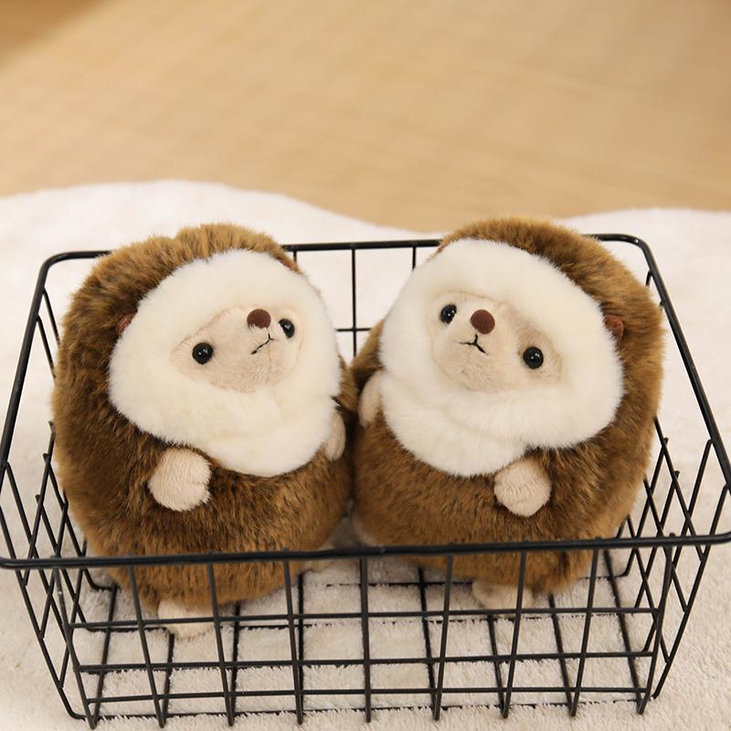 Favorite Toy Unisex Brown Adorable Hedgehog Plush Toy Stuffed Animal Sleeping Companion Doll For Room Decor Cute Birthday Gift