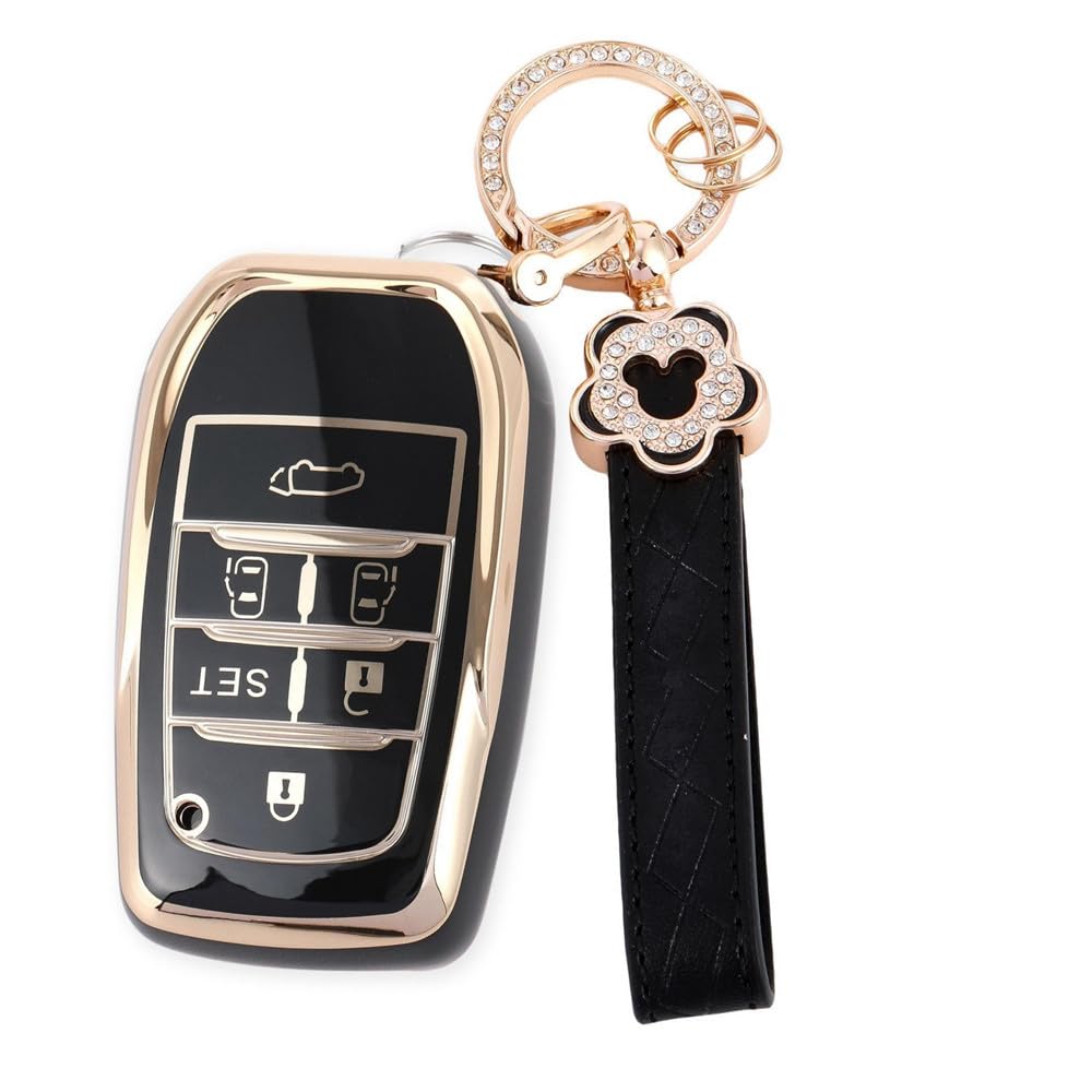 

Чехол для ключа для Alphard 30 серии Милый чехол для ключа для Toyota Alphard Vellfire 30 серии Чехол для ключа с цветком сливы Модель позднего выпуска Модель раннего выпуска Чехол для ключа с сакурой чёрный