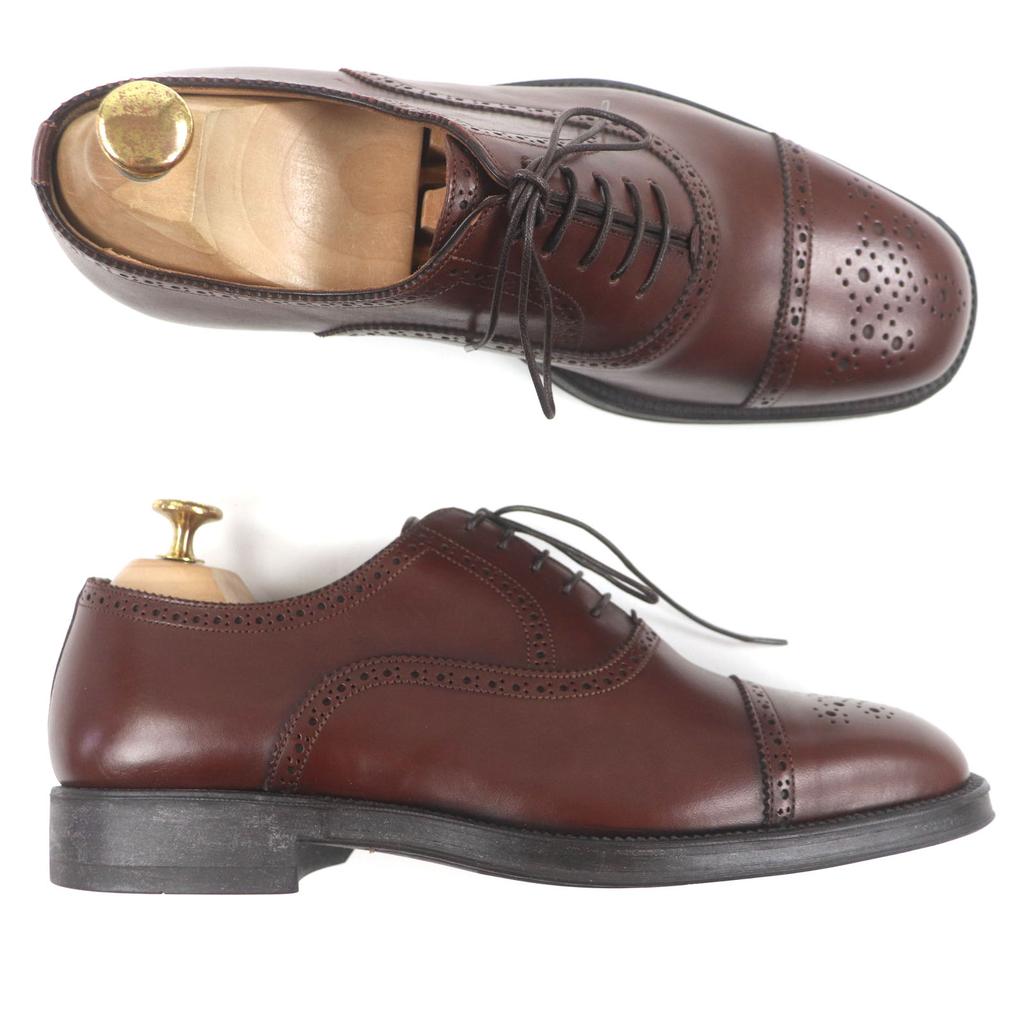 Excellent Santoni Leather shoes Dark brown leather mens 7 Used