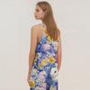 Women's Romper Print Casual Loose Cotton Linen Overalls