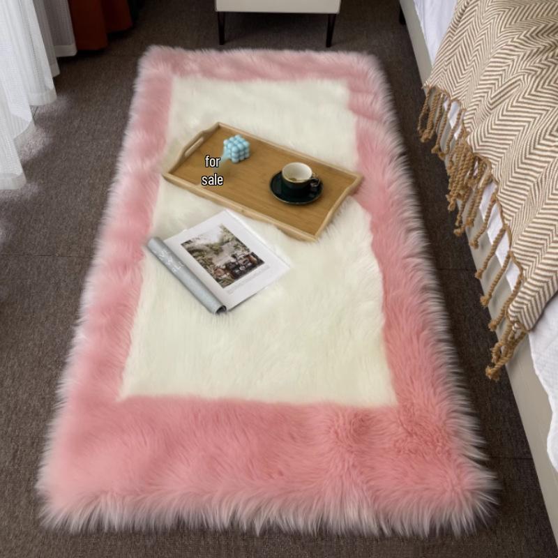 Thickened Imitation Wool Rug for Bedroom, Bay Window, or Living Room