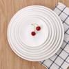 Dairui'en White Ceramic Round Dinner Plates