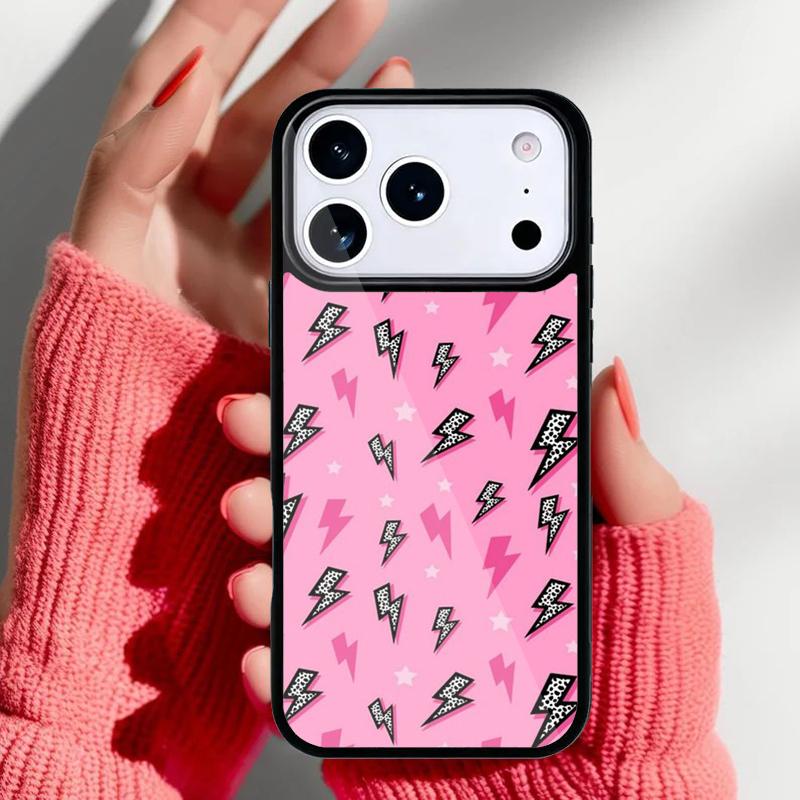 

Lightning Bolt Pattern Phone Case for iPhone 17 16 15 14 13 Pro Max Back Cover for 12 11 Pro Coque iPhone 14 Plus