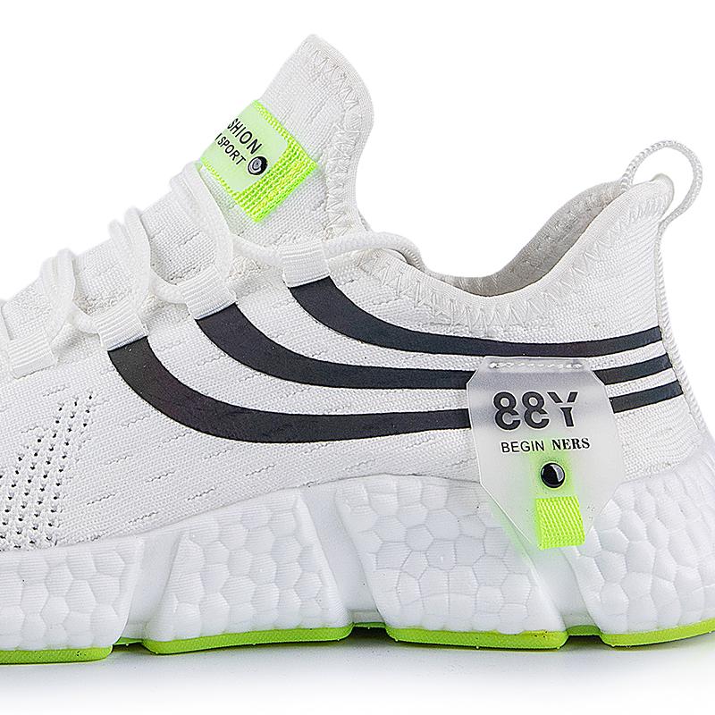 Mode Herr Sneakers Mesh Andningsbara Man Vita Löparskor Tennisskor Bekväma Utomhussporter Herr Fritidsskor Tenis Masculino