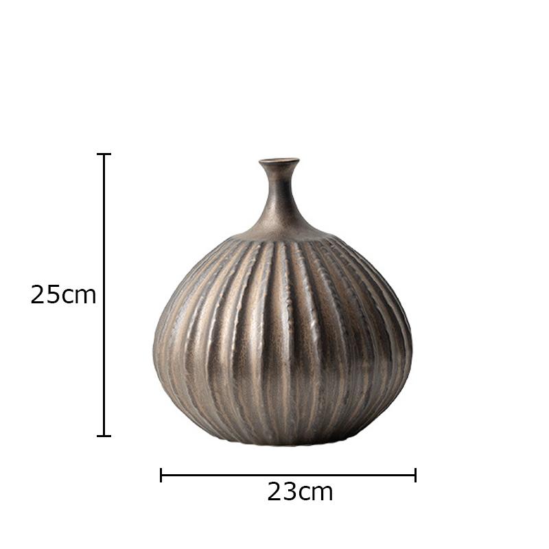 

Minimalist Retro Ceramic Vase Plant Pots Table Decoration Artificial Flower Decorative Flowers Arrangement Room Aesthetic Decor