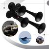 FARBIN 4 Trumpet Air Horn 12V/24V 130DB Four-tube Air Train Horn with Electric Solenoid Powerful Loud Truck For Vehicle Truck