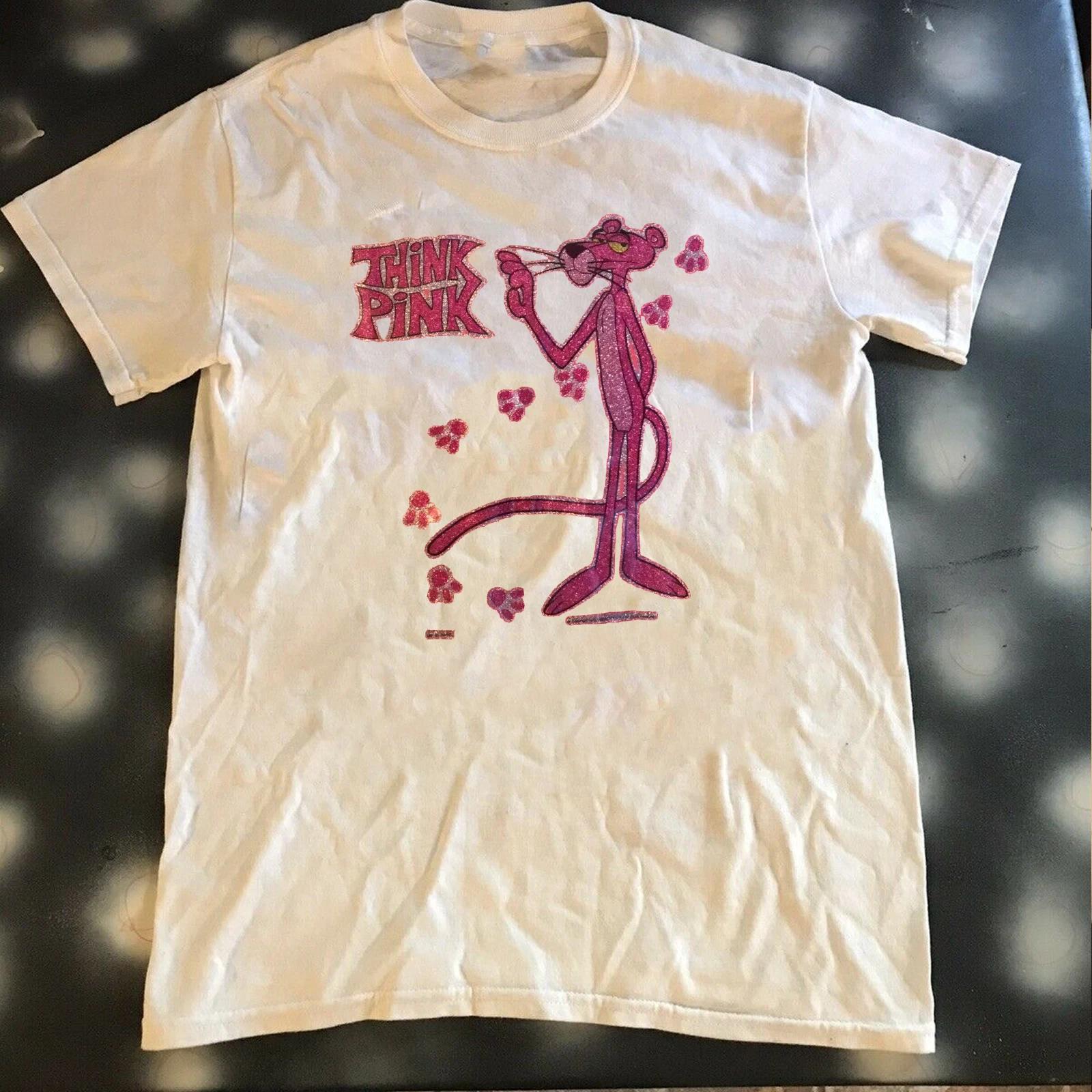 Pink Panther 1978 Pink Shirt WHITE T Shirt S-5XL SG822 XL