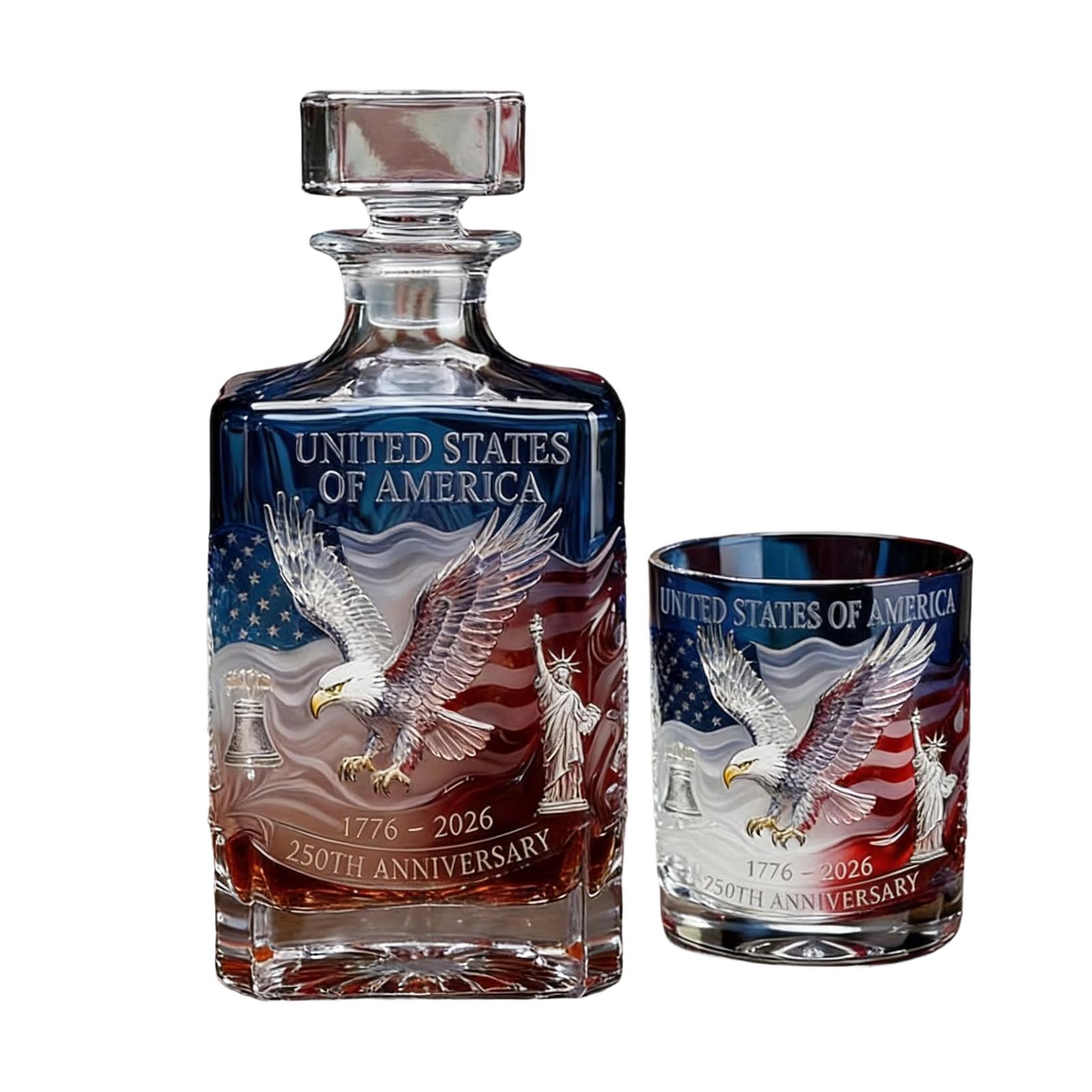 United States Of America  Anniversary Whiskey Decanter Set