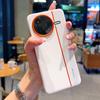 Für Xiaomi Redmi K80 5G/Poco F7 Pro 5G Hülle Spleiß PC + PU Leder Handy Rückabdeckung mit Metall-Kameraring/Tasten