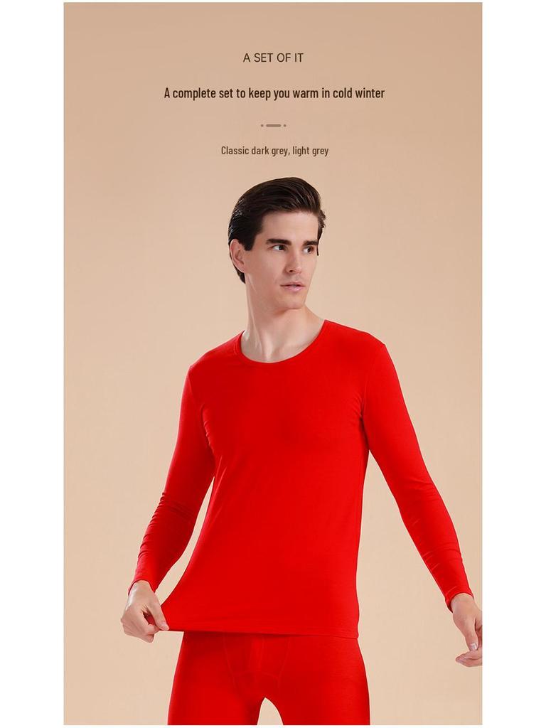 Men’s and Teen’s Pure Cotton Autumn Underwear Set - Comfortable, Thin, Warm Shirts and Long Johns for Students