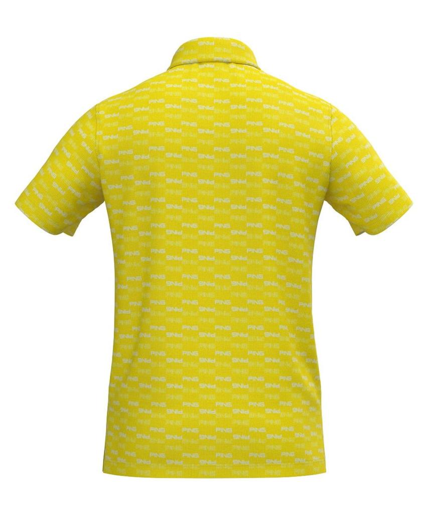 Ping Apparel Men's Short Sleeve Polo Shirt (All-Over Print, Moisture-Wicking, Quick-Drying) / Golf / 621-4260813 061_Yellow, Size M