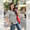 Crew Neck Striped Color Embroidered Design Short-sleeved T-shirt Women's Summer New Loose Korean Slim Top