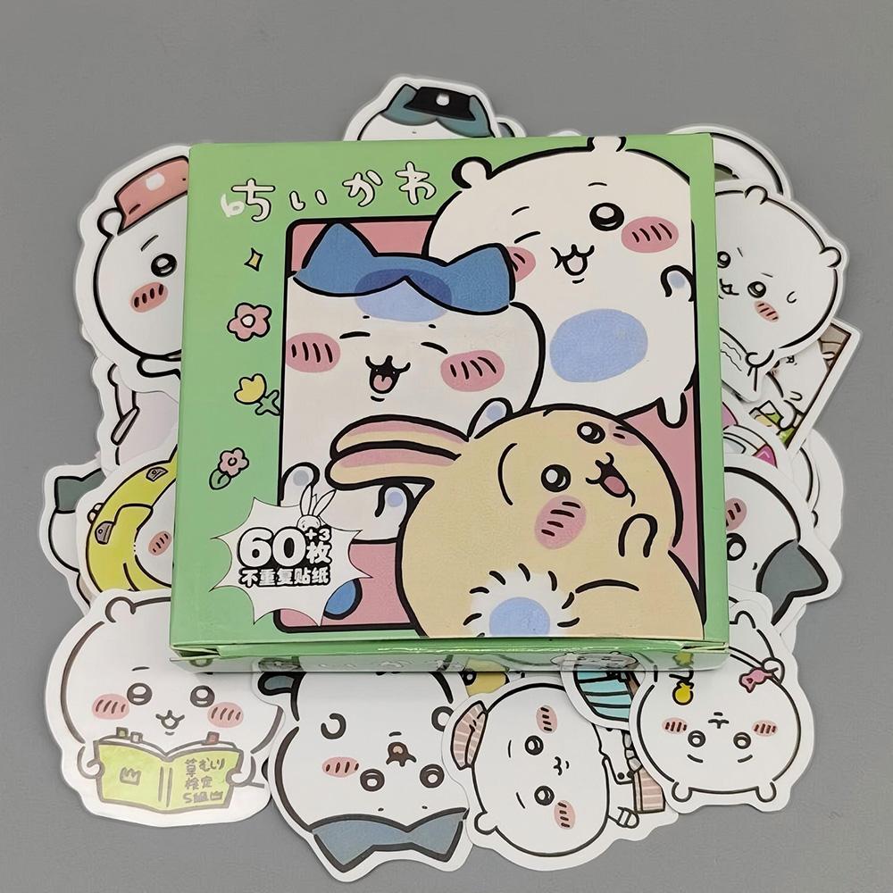 60100Pcs Chiikawa Hachiware Usagi Stickers Cartoon Laptop Phone Case Luggage Fridge Decal Graffiti Waterproof Sticker Toys