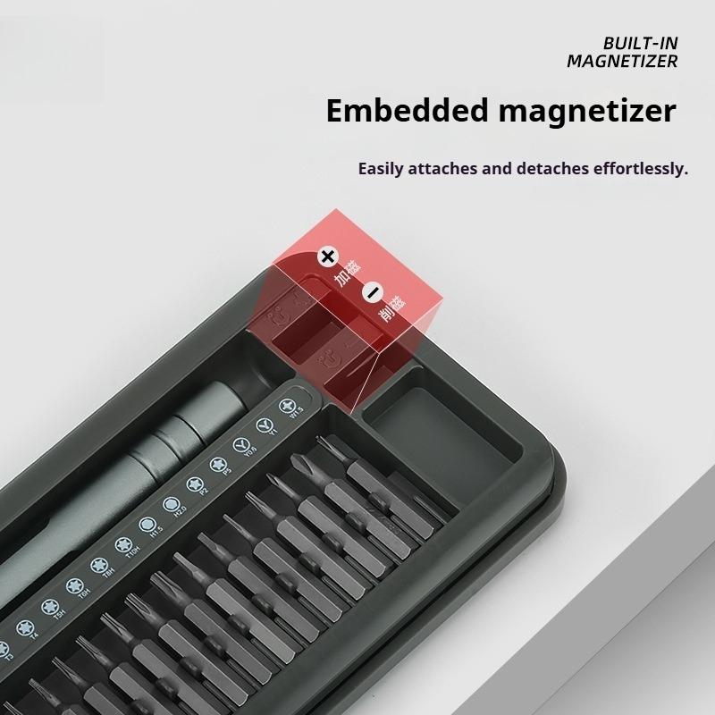 Multifunctional Precision Screwdriver Computer Eyeglasses Cell Phone Repair Tools Set of 26 Pcs 4mm Bits