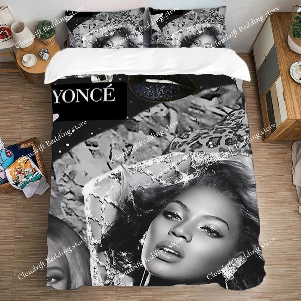 Queen Bed Comforter Sets Quilt Cover Duvet Cover Set Single Double Large Size Art Fashion B-Beyonces Pillowcase Bedding Linen