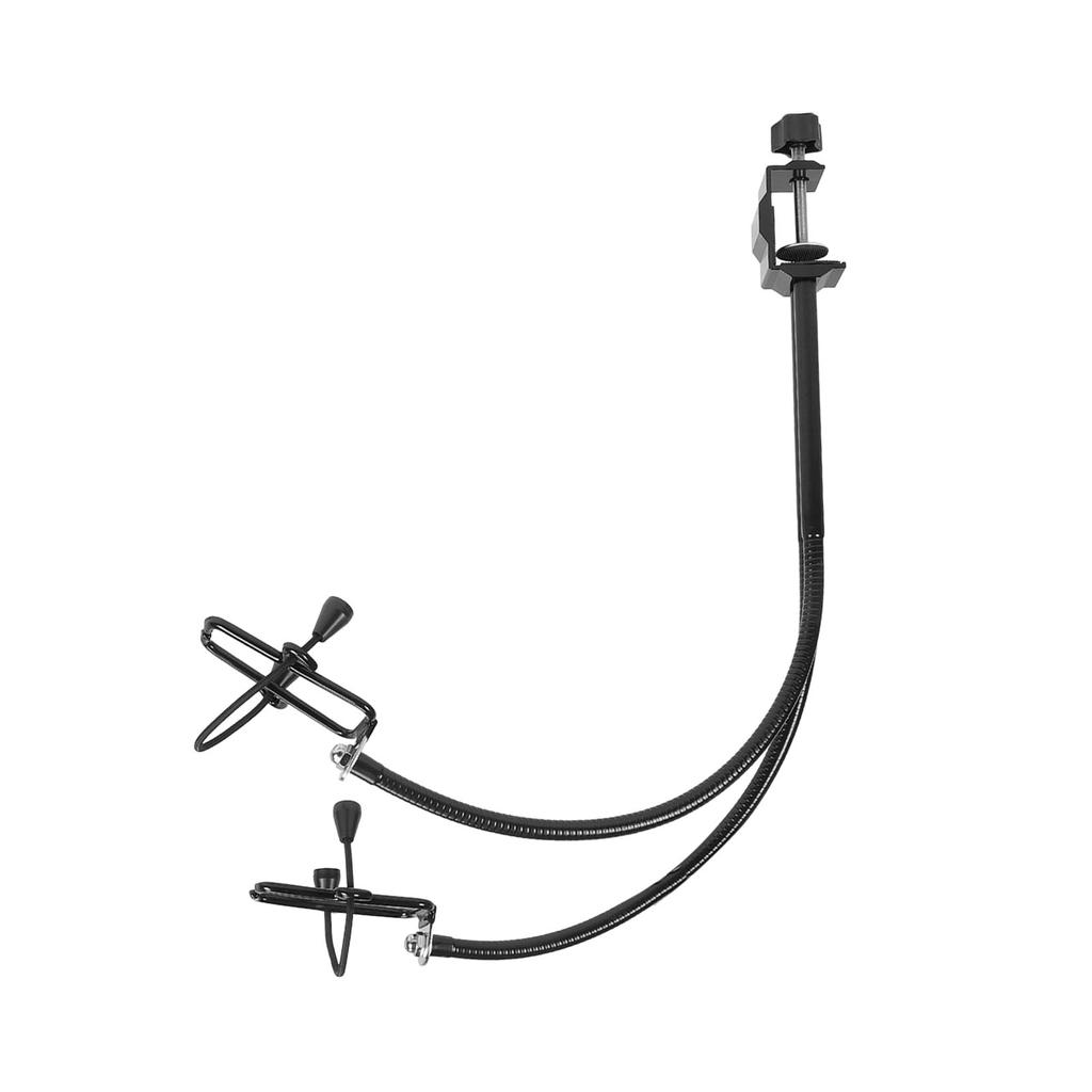 Clemă cu cap dublu pentru îngrijirea animalelor de companie, suport pentru uscător de păr, suport pentru furtun și tub, reglabil din oțel inoxidabil, uscător de păr