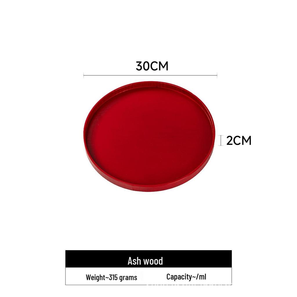 Massivholz Retro Rote Doppel-Glück Schale - Hochzeits-Teeservice & Neujahrs-Trockenfrucht-Platte