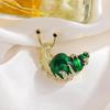 Rhinestone Simulated Snail Design Brooch Suit Coat Clothing Accessories Holiday Party Couple Gifts Elegant Charm Multi-Scene Pin