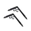 2Pcs Heavy Duty Iron L Shape Shelf Bracket 90 Degree Angle Wall Mounted Support Bracket for Living Room Kitchen Storage Rack