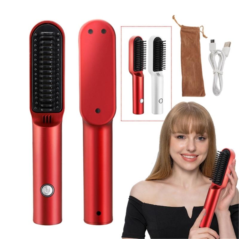 Electric Hair Straightening Brush Anti-Scalding Styling Tools Heat Resistant Electric Hot Comb Hair Straighteners