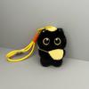 Kawaii Black Kitten Squeaky Plush Keychain Cartoon Cat Stuffed Doll Keyring Cute Bag Pendant Backpack Hanging Decoration Gifts
