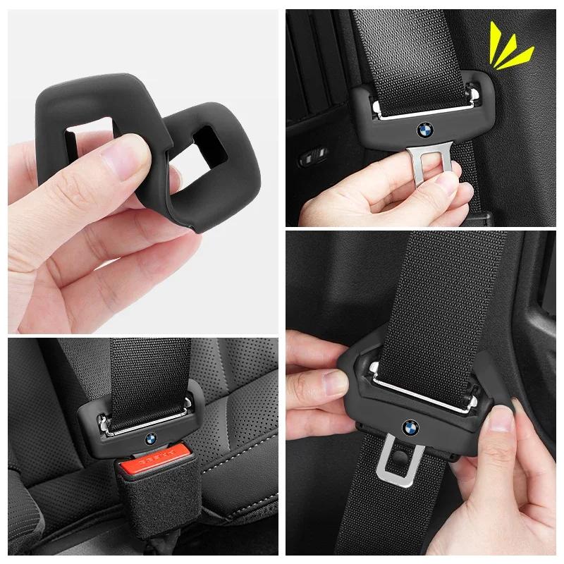 New Car Silicone Seat Belt Buckle Anti-scratch Protector Cover For BMW E90 F20 E46 E60 G60 F10 F30 E87 X5 G20 E39 X1 M4 M5