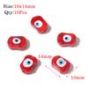 Round Lampwork Evil Eye Beads Liuli Flat Loose Fashion Jewelry For Bead Diy Handmade Bracelets Phone Charm Components
