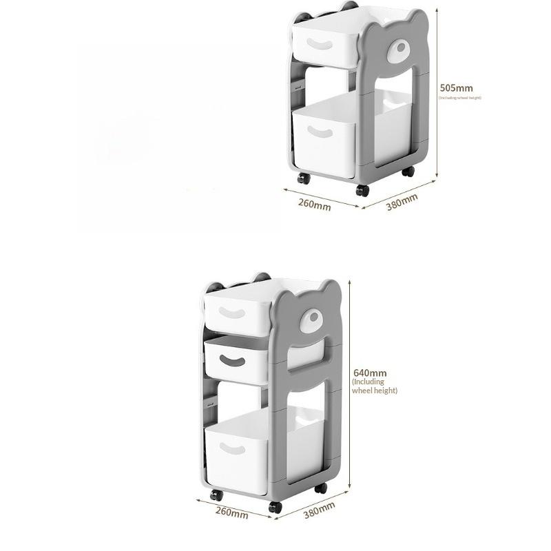 Multifunctional Mobile Bookshelf Cart for Desk Backpack Snack Storage Student Study Organizer Home Dormitory Space Saving Shelf