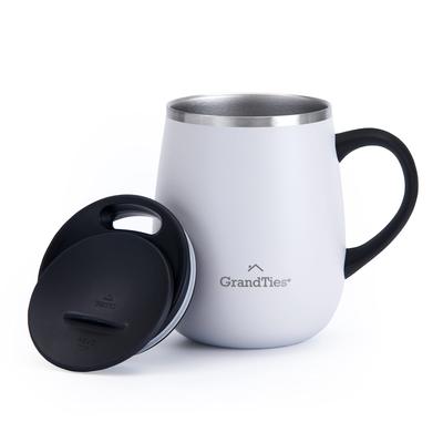 GRANDTIES Premium Vacuum Insulated Available In 19 with Sliding Stainless Steel Vacuum Keeps Drinks Hot or Popular In the Office Mug, 460ml, Colors,
