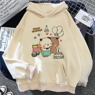 Bubu Dudu Couple Cartoon Hoodies Cute Printed Sweatshirts Women Men Clothing Long Sleeves Fleece Loose Hooded