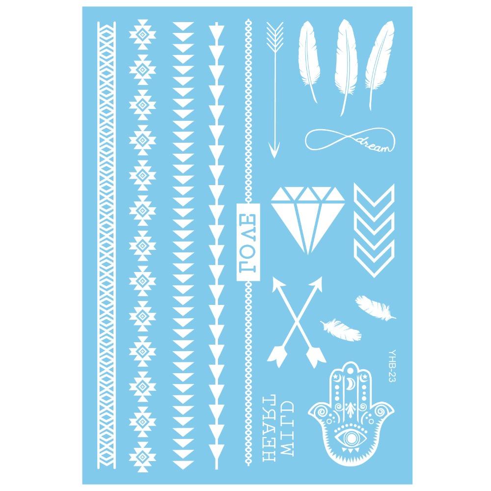 Lace Flower White Tattoo Stickers Long-lasting Butterfly Tattoo Stickers Women Men