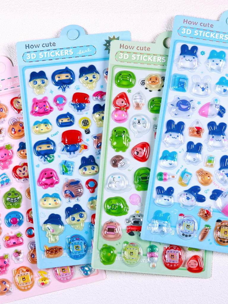 Japanische 3D-Prägeaufkleber, kreative DIY-Tieraufkleber und Comic-Aufkleber in hoher Qualität, geeignet für die Verwendung in Planern