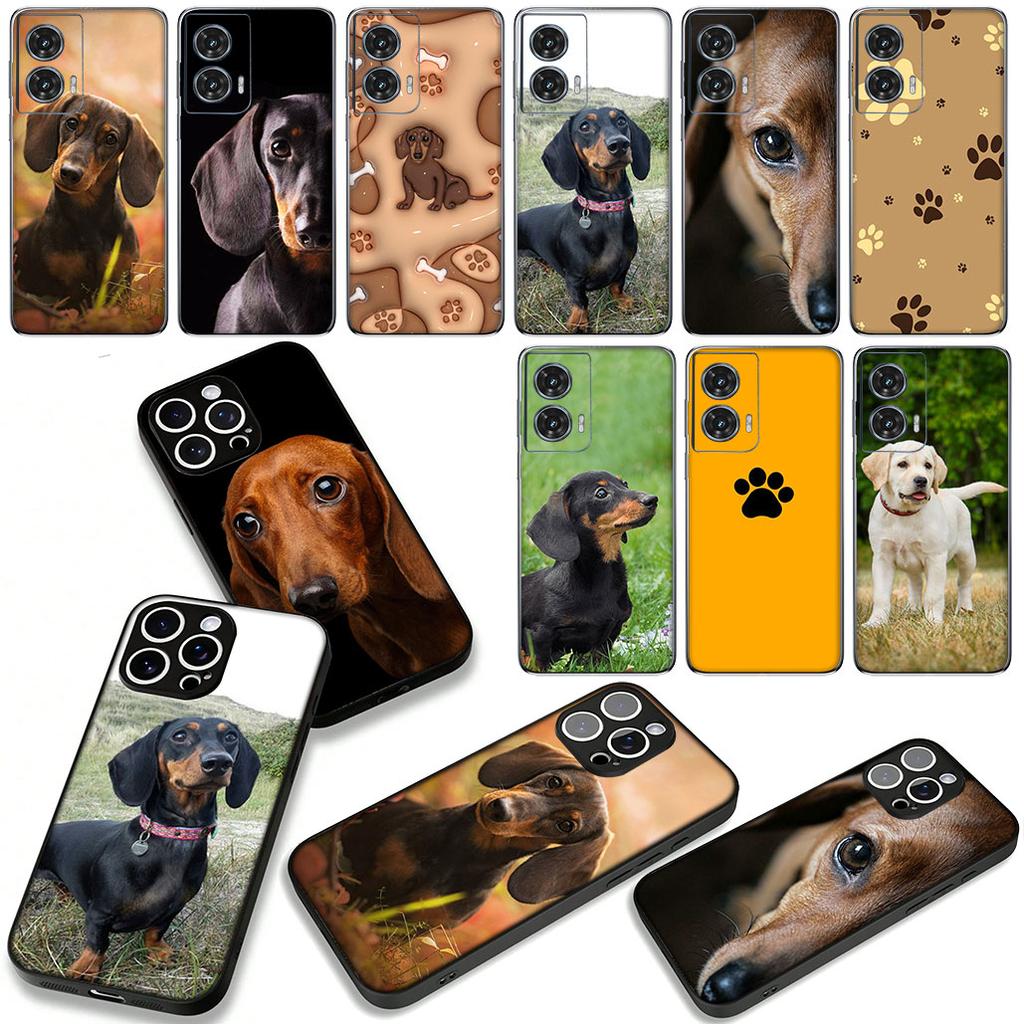 Dachshund Dog Phone Case for Motorola Moto G54 G05 G24 G67 G55 G75 G9 G85 G15 G57 G86 Power Edge 50 30 Ultra Fusion Neo Pro
