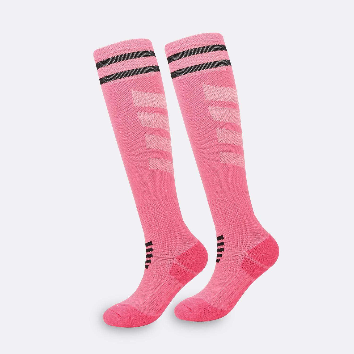 Men S Football Socks Children S Summer Boys Towel Bottom Stockings High Tube Socks Non-Slip Professional Sports Socks S code (28-33) розы красного