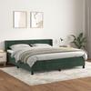 3131036 vidaXL Bed with Box Spring and Mattress Dark Green 180x200cm Velvet