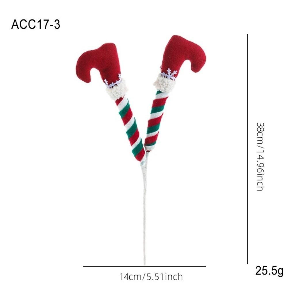 Striped Boots Christmas Elf Legs Doll Plush Holiday Home Ornaments  Navidad Celebration