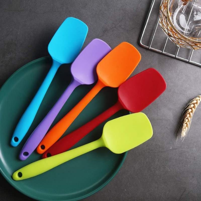 2pcs Silicone Spatula Scraper, Mini Silicone Spatula, Jam Spatula, High Temperature Resistant Cream Spatula, Stirring and Baking Tool