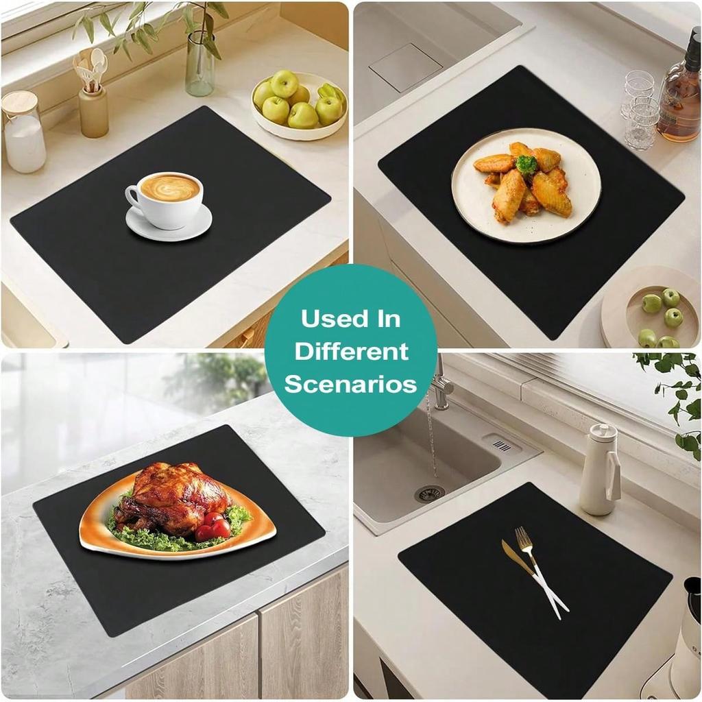 Leeseph Coffee Mat, 19.6"x23.6'' Silicone Anti-Slip Coffee Machine Pads for Espresso Coffee Machine, Coffee Maker, Coffee Pot