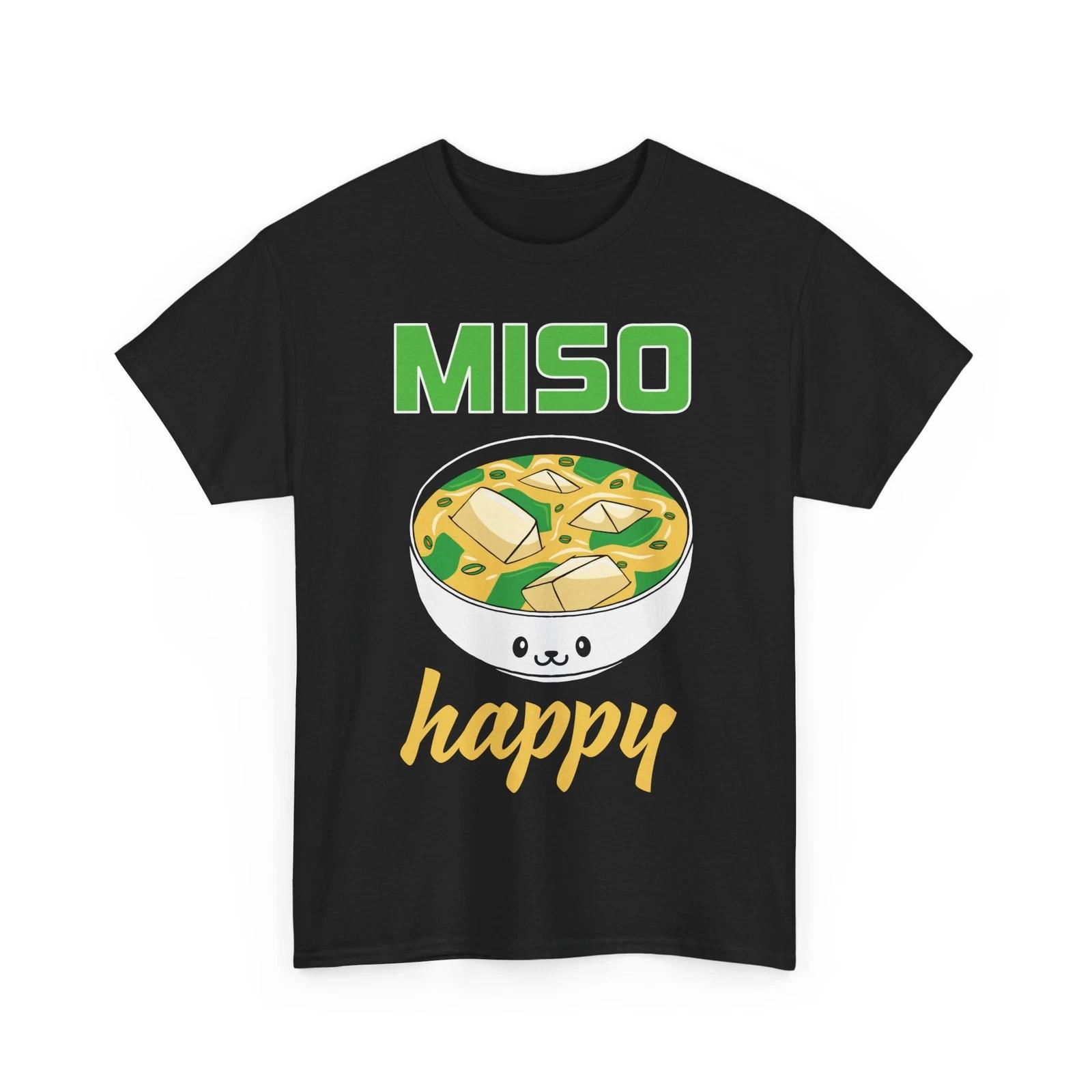 Anime Cartoon Graphic Tee | Manga Vibes Shirt | Otaku Aesthetic - Miso Happy S