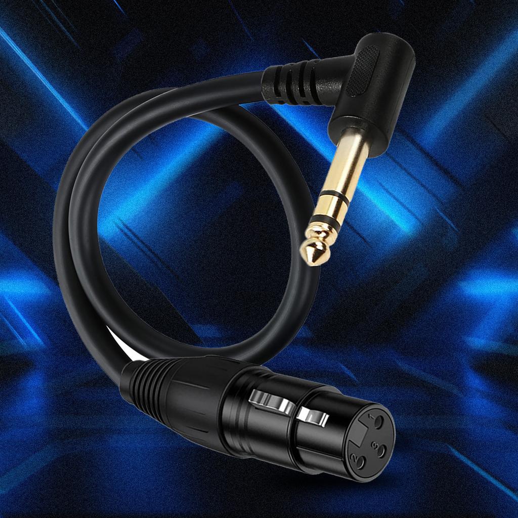 XLR 3 Pin To 6.35mm 1/4" TS/TRS Male Audio Cable, Stereo 6.35mm To XLR Plug Stereo Mic Audio Connector for Microphone