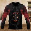 Men's Hoodie Skull Design Hoodies 3D Print Horror Graphic Tops Fall Harajuku Long Sleeve Kangaroo Pocket Hoodie for Men Clothes