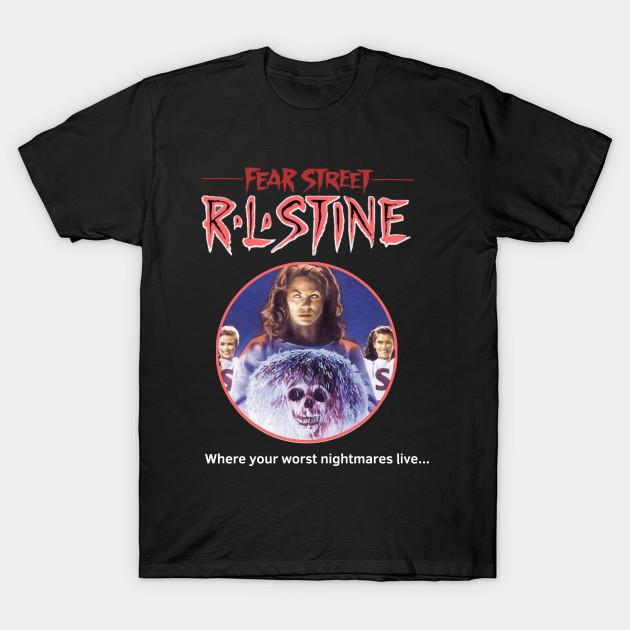

Men Black Print T-shirt Fear Street Cover No-Cut Transfer Paper Print Cotton Tshirt XL чорний