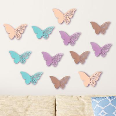 36 Buc Decorațiune de Perete Fluture 3D Fluturi de Hârtie cu Aripă Golă Autocolant în Formă Ornamente de Perete pentru Casă Birou Living Dormitor