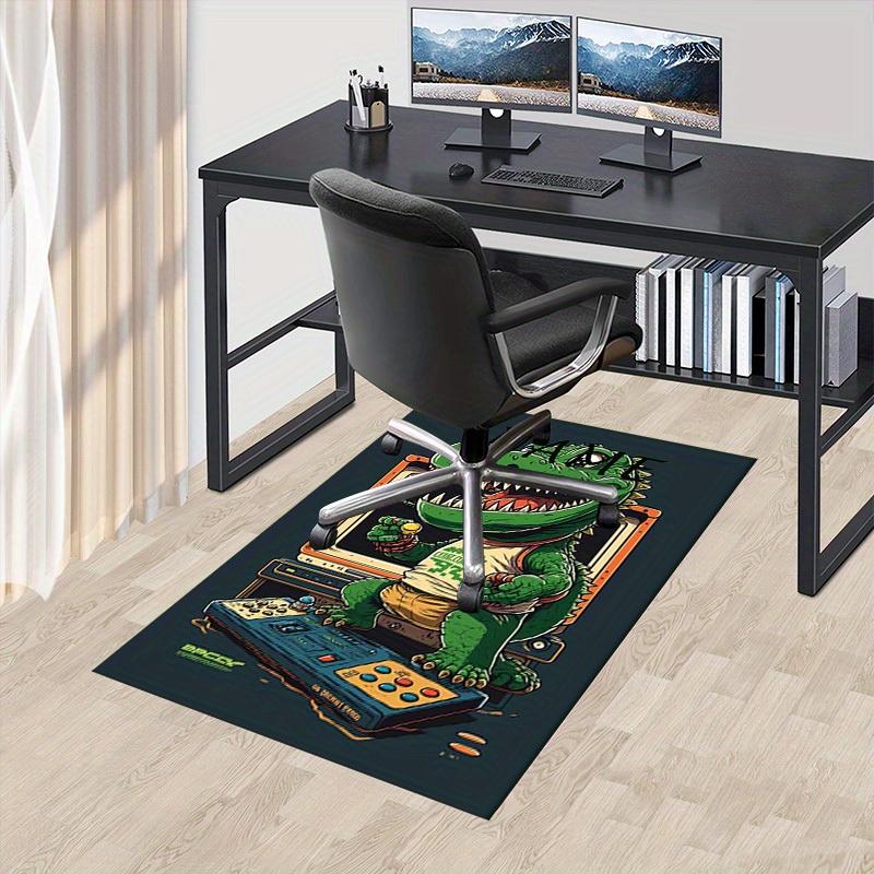 Crocodile, Retro, Gaming Office Carpet Soft Polyester Entrance Carpet Washable Non slip Machine Wash