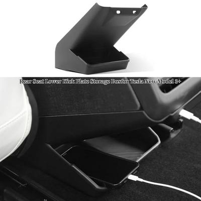 Under Seat Anti-kick Plate Storage Box for Tesla Model 3 Highland 2024 Rear Seat Kick Plate Corner Protector Car Accessories